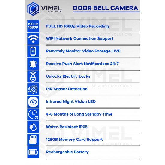 WIFI Door Bell Security Camera Electronic Lock