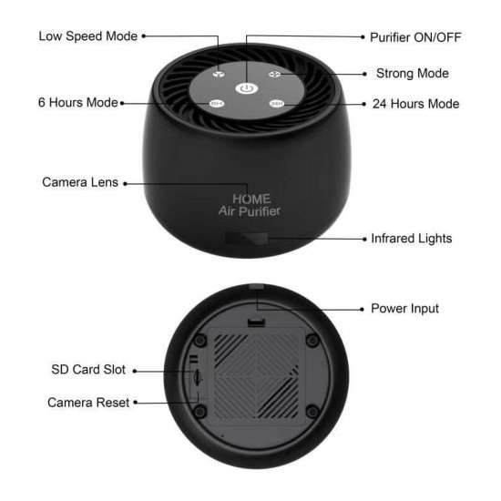 Wireless Air Purifier Hidden Camera