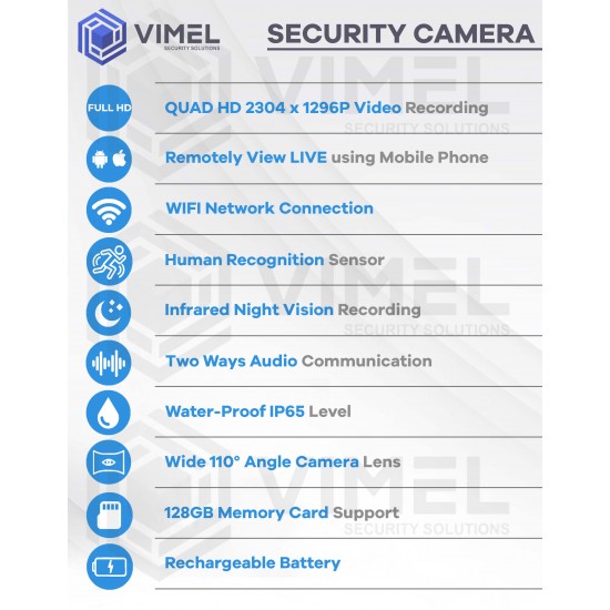 WIFI Home Alarm System Quad Security Camera