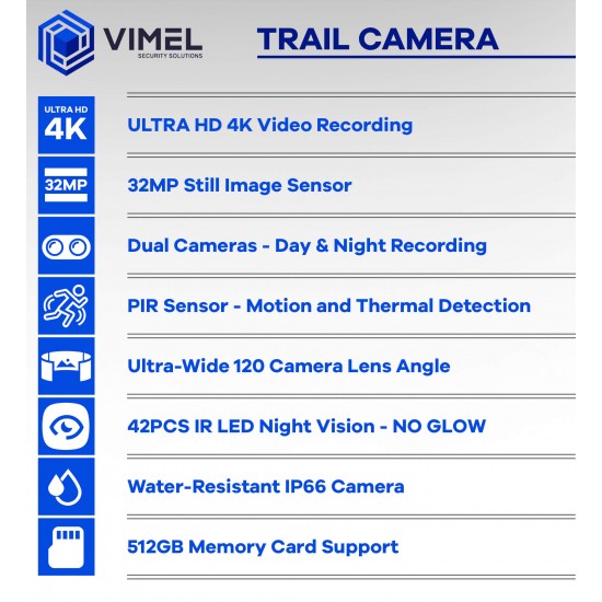 Outdoor Dual Wildlife Trail Camera 32MP