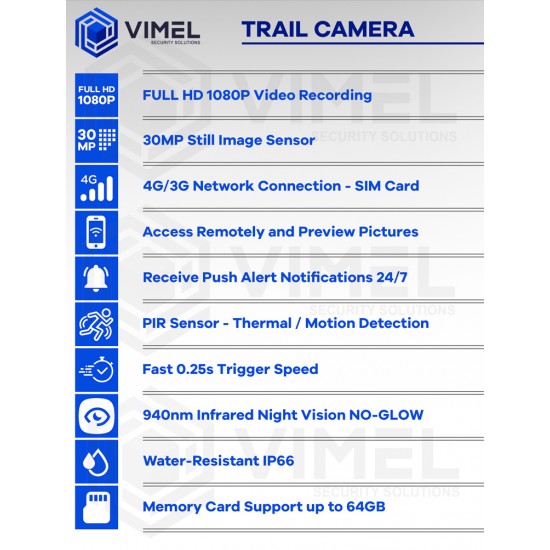 4G SIM Card Hunting Camera 30MP