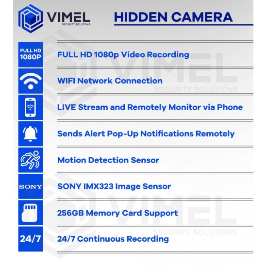 Wireless Long Lasting WIFI Mini Spy Camera
