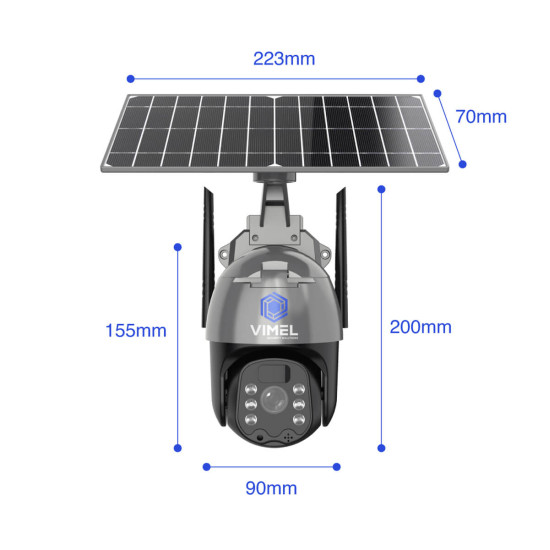 4G Solar Security Camera Alarm Human Detection