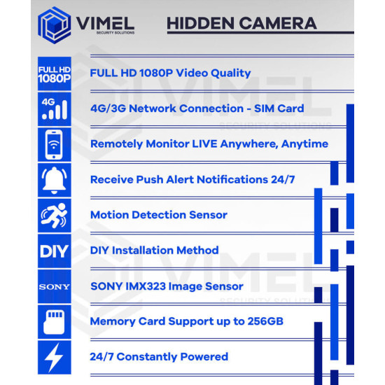 4G LIVE VIEW Mini Spy Camera with IR Night Vision