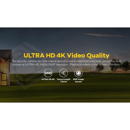 ULTRA HD 4K WIFI ONVIF Security Camera 24/7