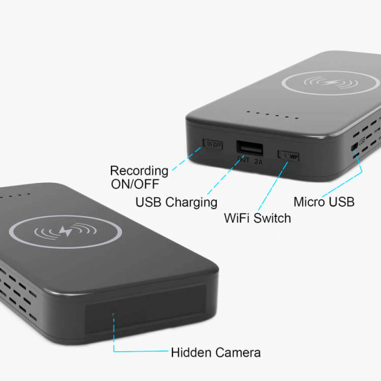 Portable WIFI Spy Power Bank Camera 10000mAH