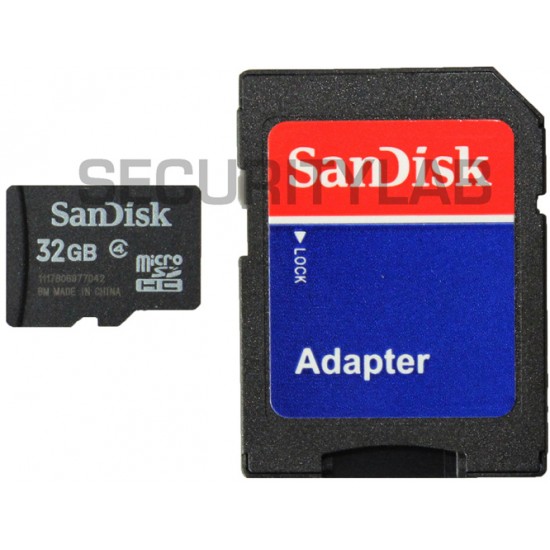 SanDisk 32GB Class 4 Micro SD Memory Card and Adaptor