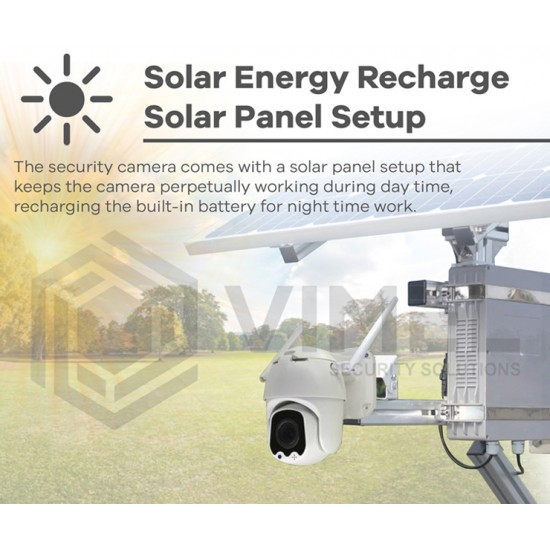 4G Solar Powered 3G WIFI PTZ Outdoor Surveillance Camera 